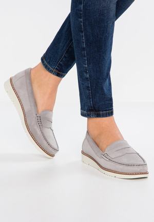 Anna Field LEATHER Flat Low Grey 6 Cheap - Anna Field Clearance